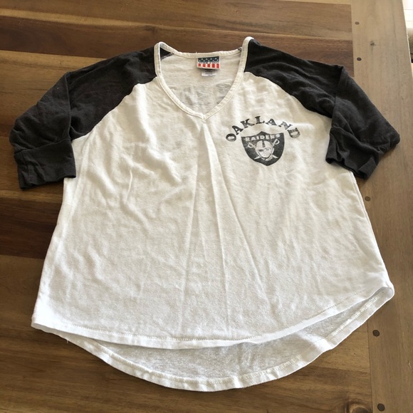 Vintage junk food Oakland Raiders raglan t-shirt - Picture 1 of 5